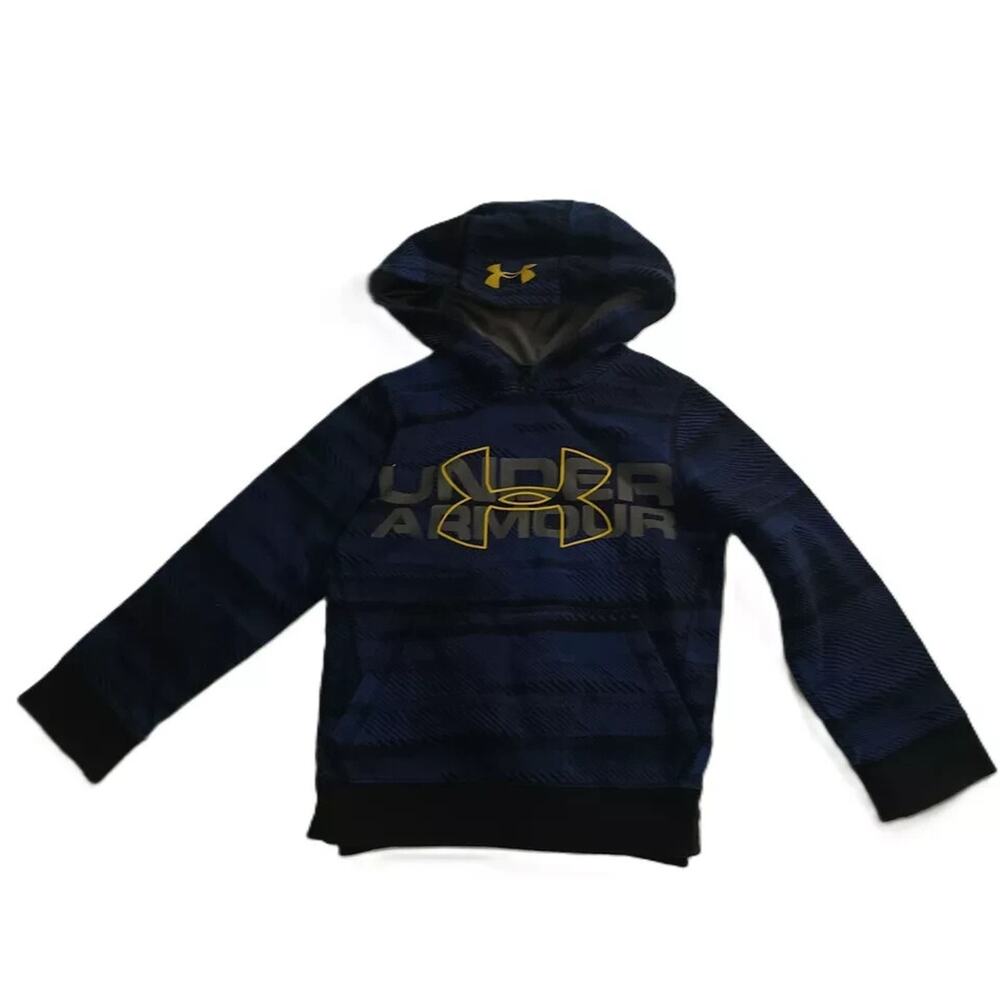 Under Armour Coldgear Threadborne Youth Boys Hoodie Outdoor Blue Sz XS(6) B002